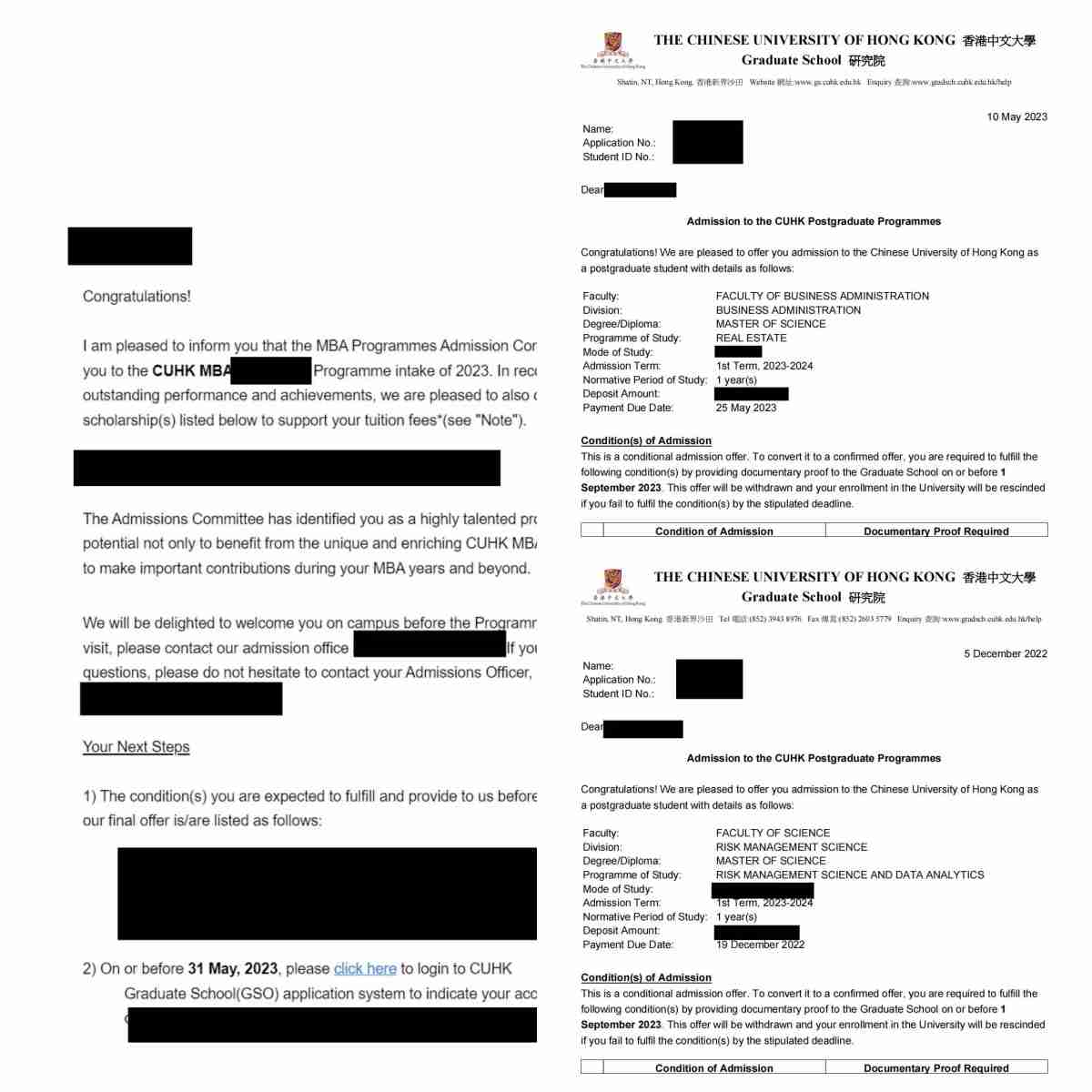 青梦留学教育学员斩获香港大学/香港理工大学/香港中文大学offer一览